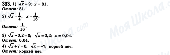 ГДЗ Алгебра 8 класс страница 393