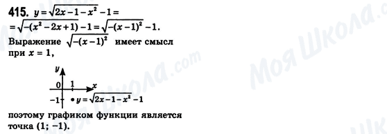 ГДЗ Алгебра 8 класс страница 415