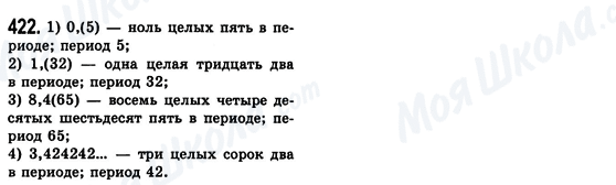 ГДЗ Алгебра 8 клас сторінка 422