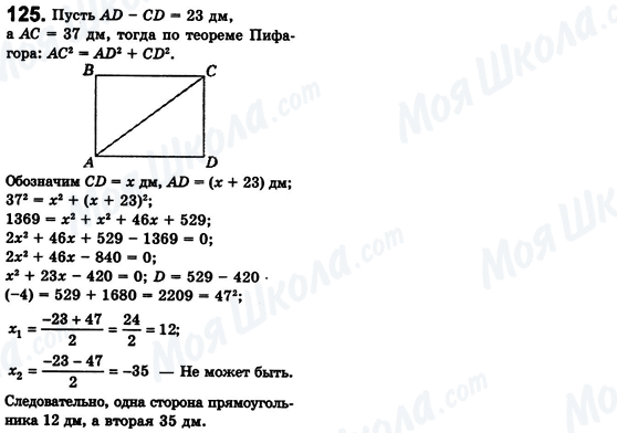 ГДЗ Алгебра 8 класс страница 125