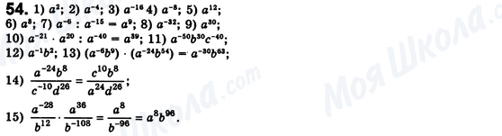 ГДЗ Алгебра 8 клас сторінка 54