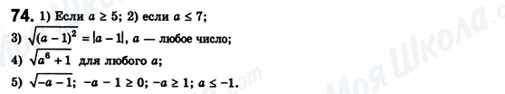 ГДЗ Алгебра 8 клас сторінка 74