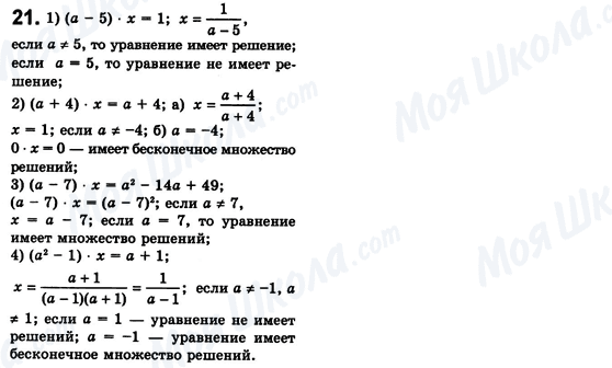 ГДЗ Алгебра 8 клас сторінка 21