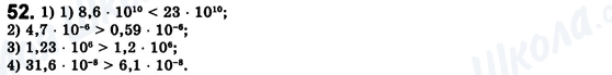 ГДЗ Алгебра 8 клас сторінка 52