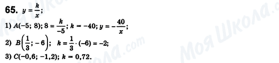 ГДЗ Алгебра 8 клас сторінка 65
