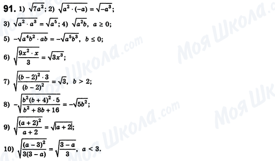 ГДЗ Алгебра 8 клас сторінка 91