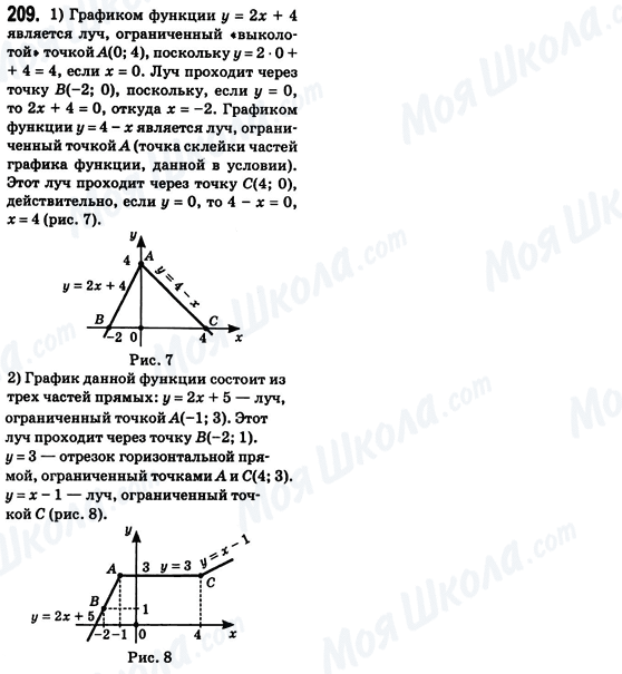 ГДЗ Алгебра 8 клас сторінка 209