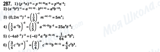 ГДЗ Алгебра 8 клас сторінка 287