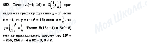 ГДЗ Алгебра 8 клас сторінка 482