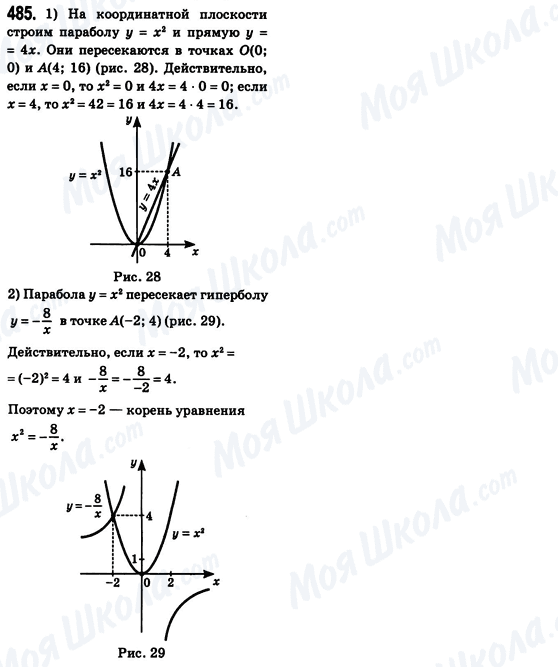 ГДЗ Алгебра 8 клас сторінка 485