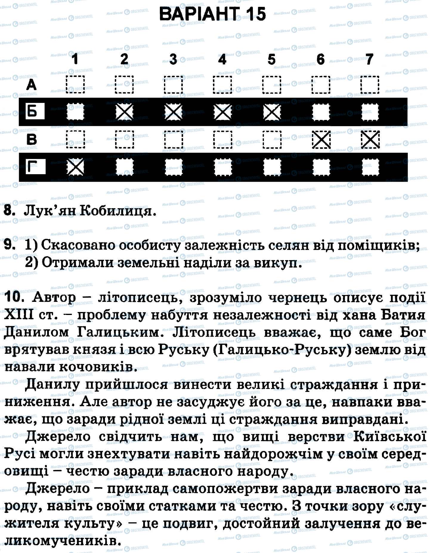 ДПА История Украины 9 класс страница 1-10