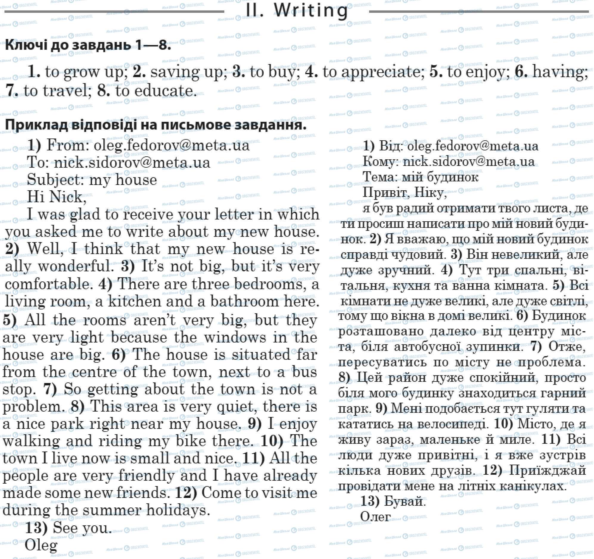 ДПА Английский язык 11 класс страница 2. Writing