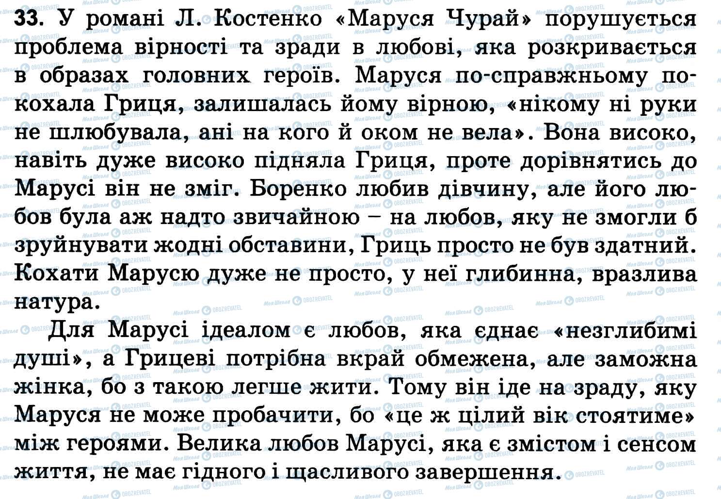 ДПА Українська література 11 клас сторінка 33