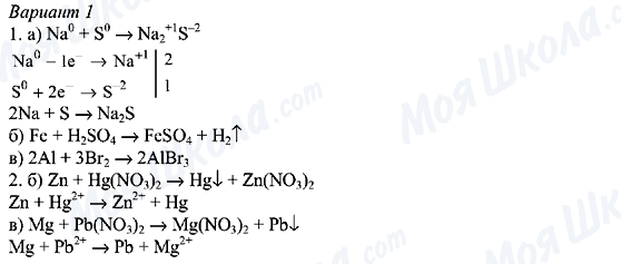 ГДЗ Химия 8 класс страница Вариант-1
