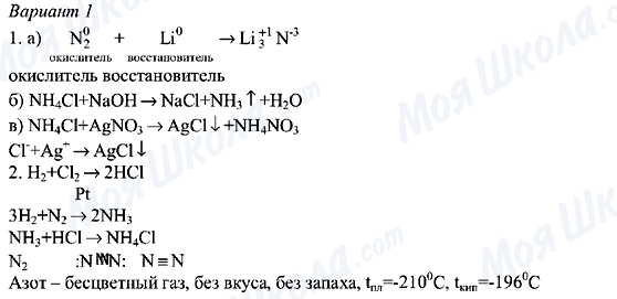 ГДЗ Химия 8 класс страница Вариант-1