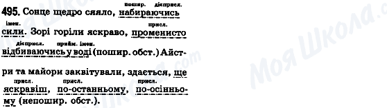 ГДЗ Українська мова 8 клас сторінка 495