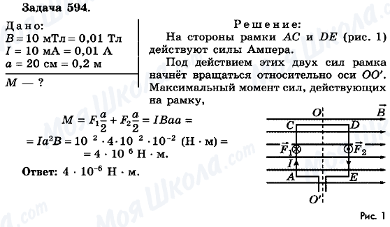 ГДЗ Физика 10 класс страница 594