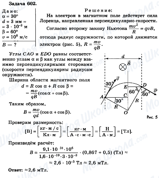 ГДЗ Физика 10 класс страница 602
