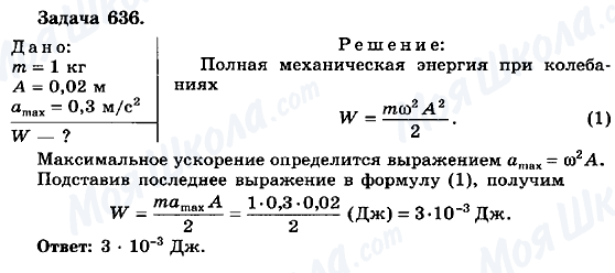 ГДЗ Фізика 10 клас сторінка 636