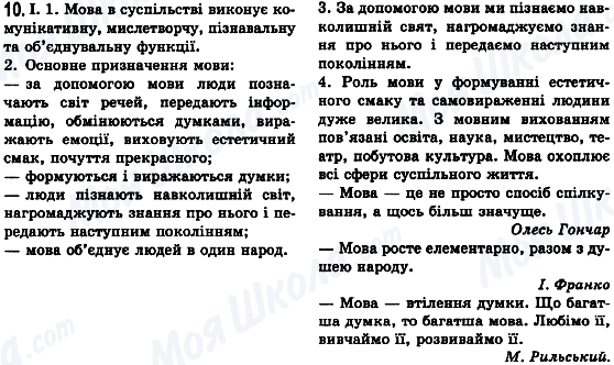 ГДЗ Українська мова 8 клас сторінка 10