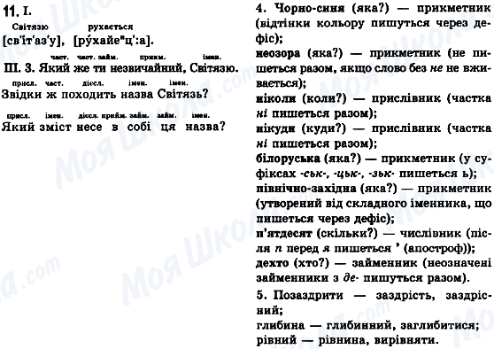 ГДЗ Укр мова 8 класс страница 11