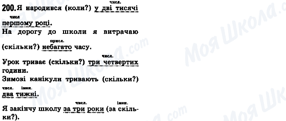 ГДЗ Українська мова 8 клас сторінка 200