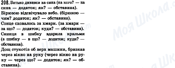 ГДЗ Українська мова 8 клас сторінка 208