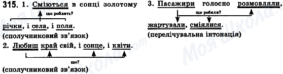 ГДЗ Українська мова 8 клас сторінка 315