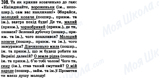 ГДЗ Українська мова 8 клас сторінка 398