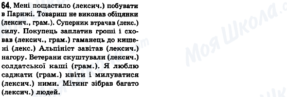 ГДЗ Українська мова 8 клас сторінка 64
