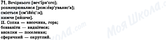 ГДЗ Українська мова 8 клас сторінка 71