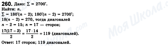 ГДЗ Геометрія 8 клас сторінка 260
