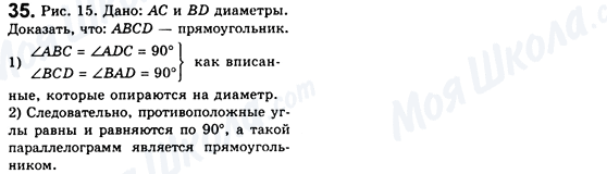 ГДЗ Геометрія 8 клас сторінка 35