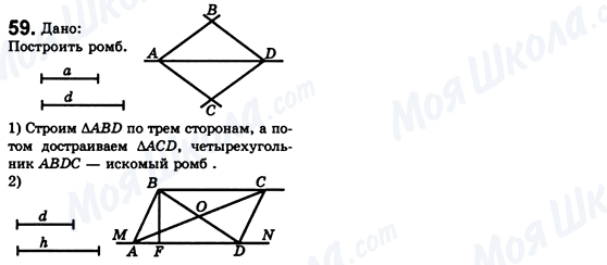 ГДЗ Геометрія 8 клас сторінка 59