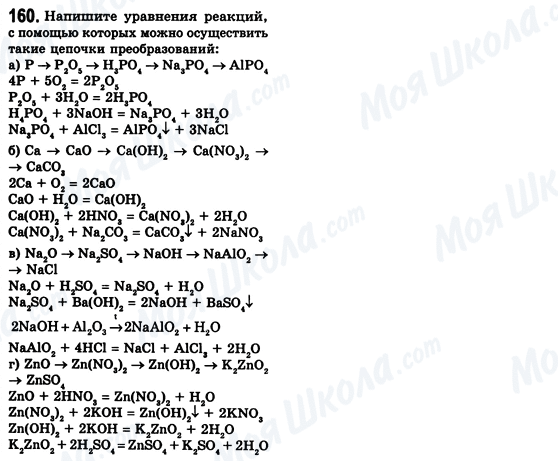 ГДЗ Хімія 8 клас сторінка 160