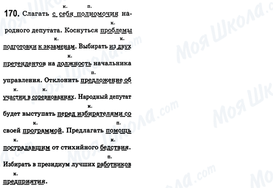 ГДЗ Російська мова 8 клас сторінка 170