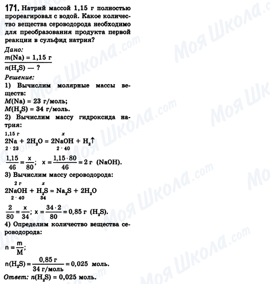 ГДЗ Хімія 8 клас сторінка 171