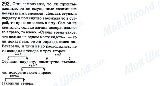 ГДЗ Російська мова 8 клас сторінка 292