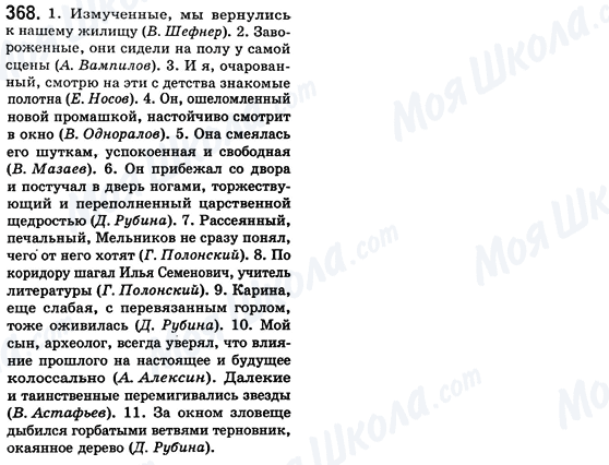 ГДЗ Російська мова 8 клас сторінка 368