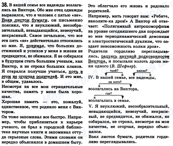 ГДЗ Російська мова 8 клас сторінка 38