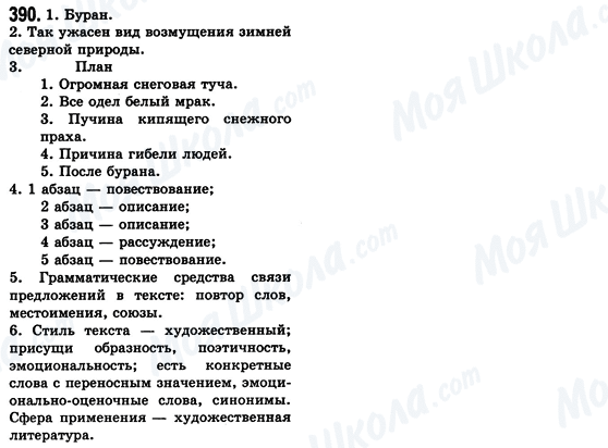 ГДЗ Російська мова 8 клас сторінка 390