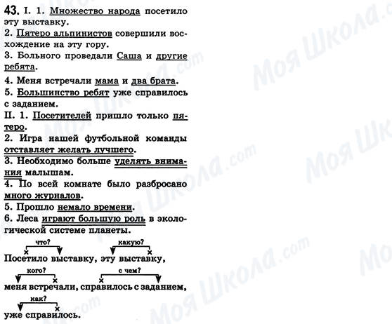 ГДЗ Російська мова 8 клас сторінка 43