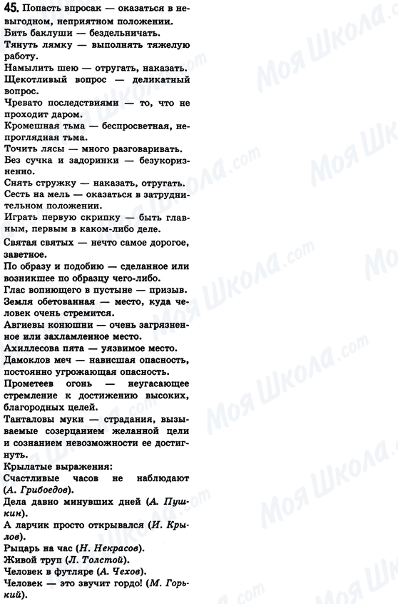 ГДЗ Російська мова 8 клас сторінка 45