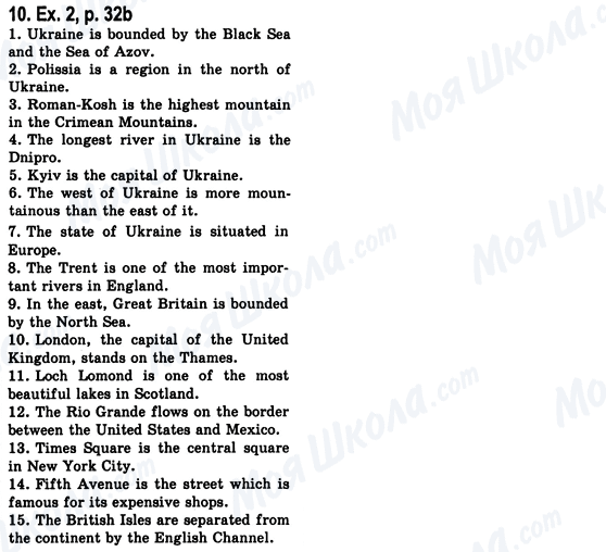 ГДЗ Англійська мова 8 клас сторінка Ex.2, p.32