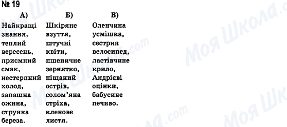 ГДЗ Українська мова 8 клас сторінка 19