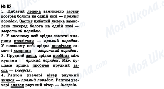 ГДЗ Українська мова 8 клас сторінка 82