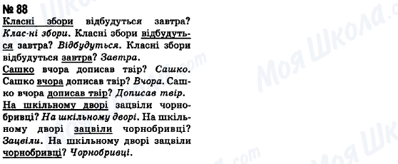 ГДЗ Українська мова 8 клас сторінка 88