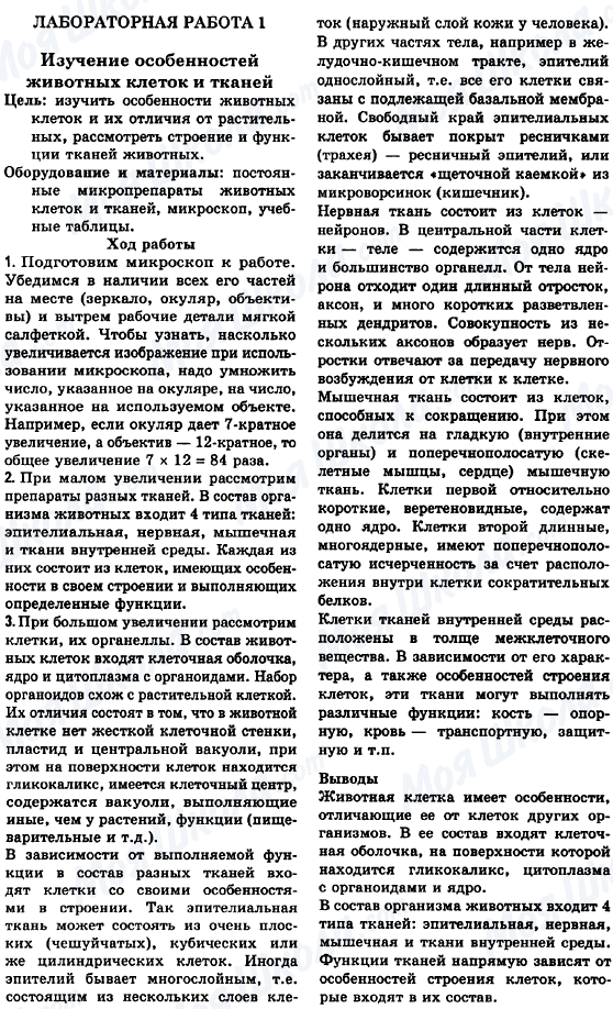 ГДЗ Біологія 8 клас сторінка № 1