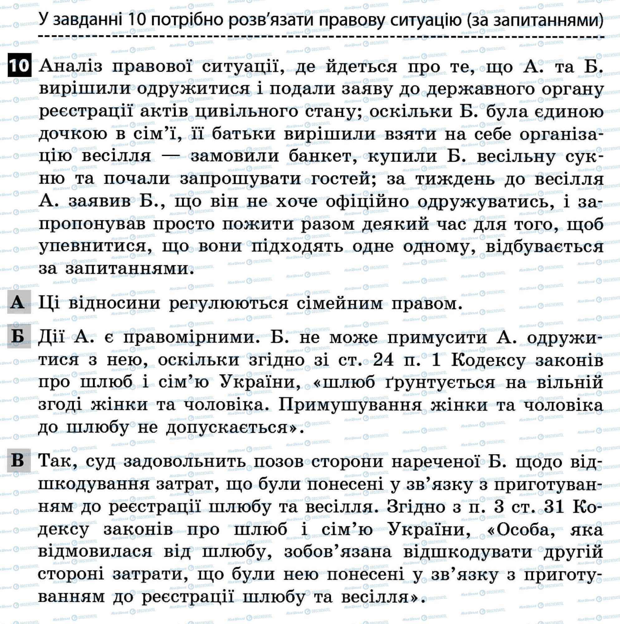 ДПА Правоведение 11 класс страница 10