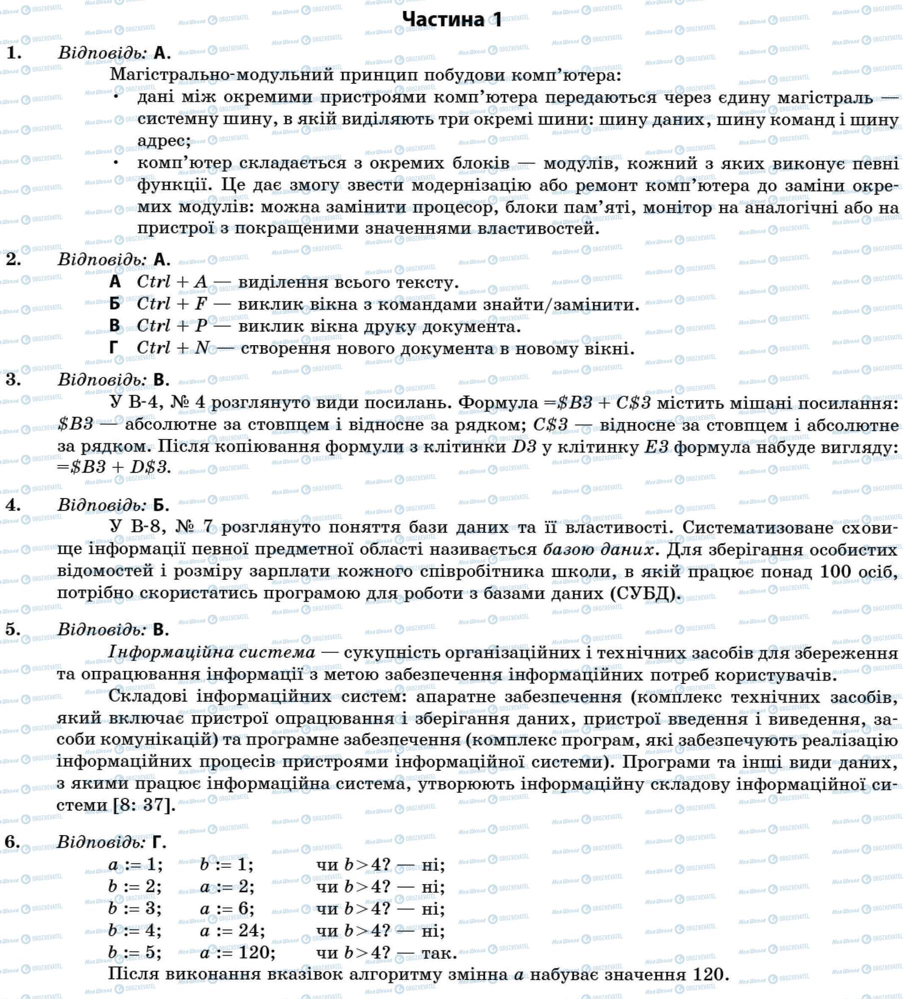 ДПА Информатика 11 класс страница Частина 1